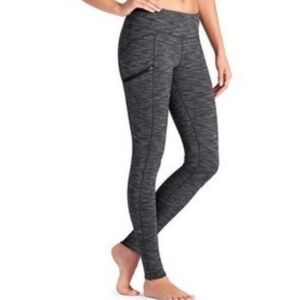ATHLETA Cozy Drifter Heather Gray Zipper Leggings S